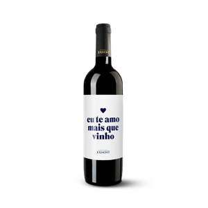 Rótulo Presenteável para Vinho Jolimont  - “Eu te amo mais que vinho”