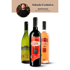 Kit Jolimont com Espumante Moscatel + Vinho Rosé Suave e Vinho Branco Suave