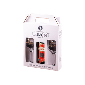 Kit com Vinho Tinto Suave + Maleta Jolimont + 2 Taças de Vinho Brunello