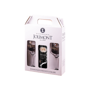 Kit com Vinho Morro Calçado + Maleta Jolimont + 2 Taças de Vinho Brunello