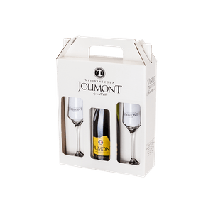 Kit com Espumante Moscatel + Maleta Jolimont + 2 Taças de Espumante Jolimont